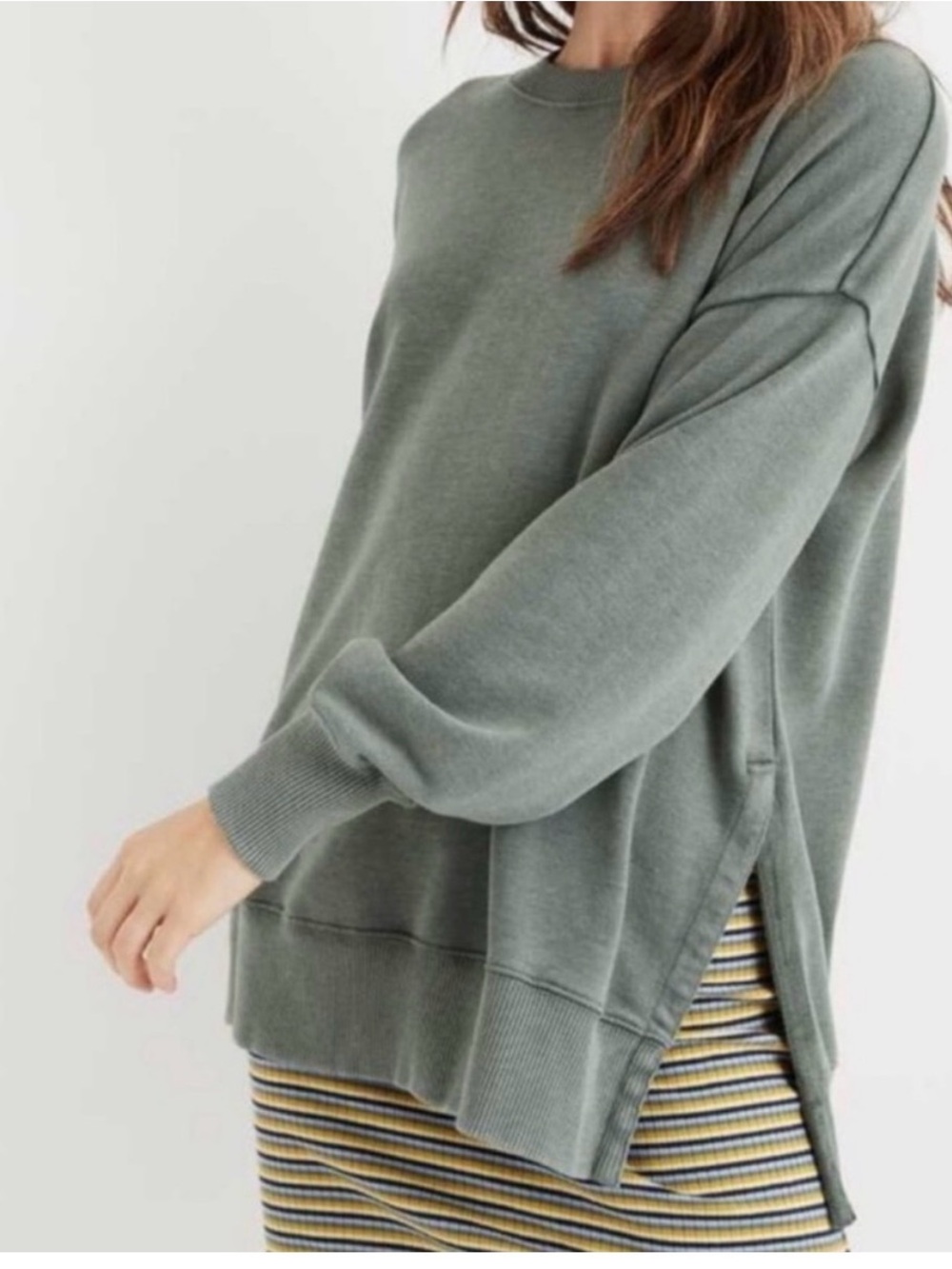 Aerie Summer Desert Oversized
Crewneck Pullover Slouchy Sweatshirt Sage green S